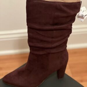 Banana Republic Vegan Suede Slouchy Boot - Chocolate